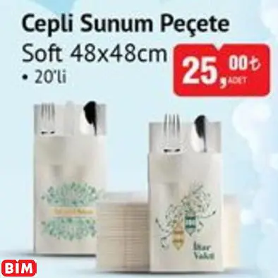SOFT CEPLİ SUNUM PEÇETE SOFT CEPLİ SUNUM PEÇETE